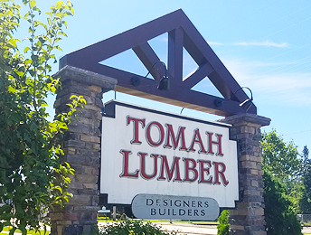 Tomah Lumber's Sign